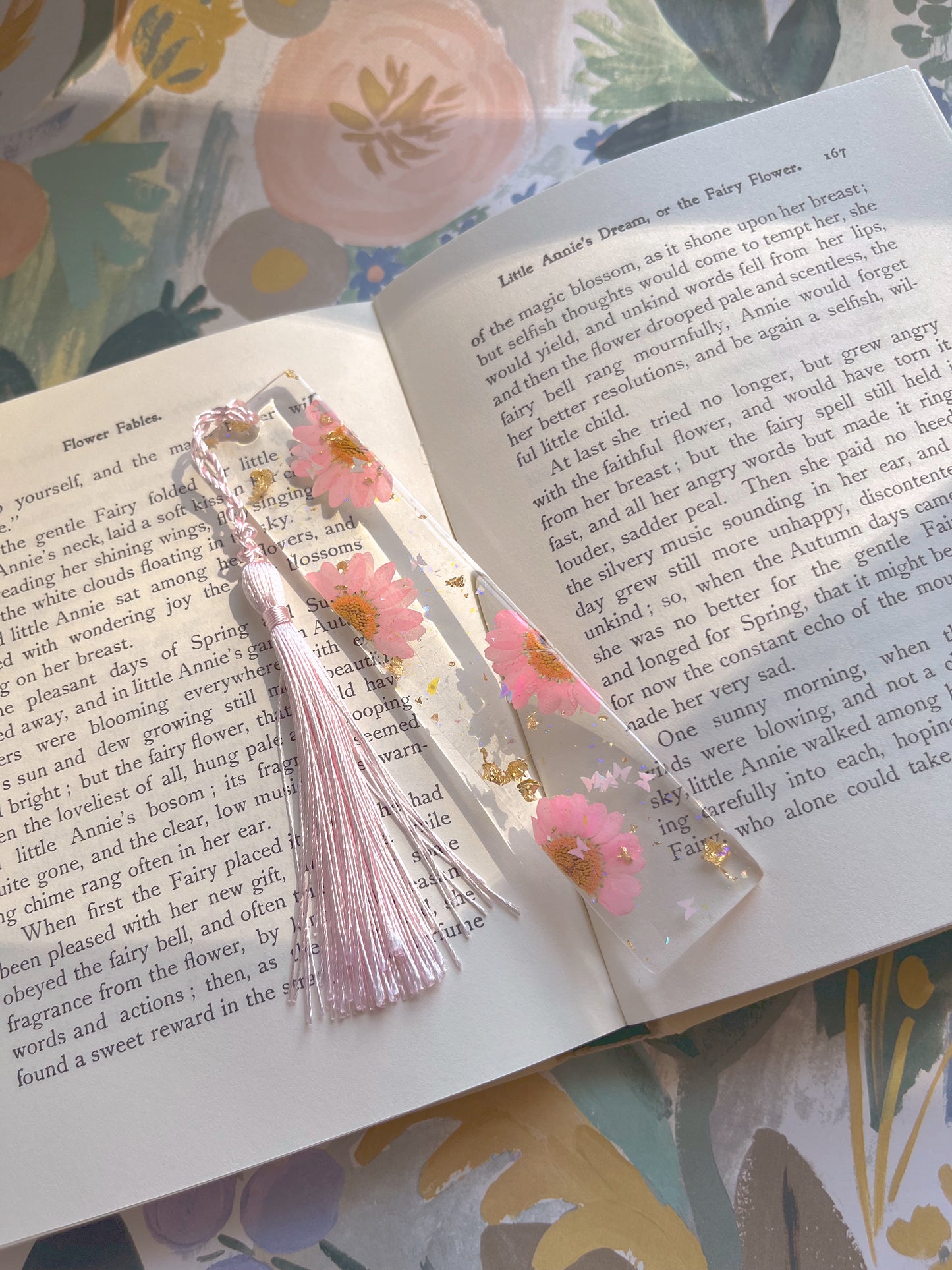pink bloom bookmark